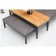 Athene salon de jardin lounge + 2 tables d&rsquo;appoint  -  VEBA  - 586531