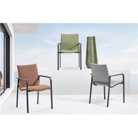 Positano fauteuil de jardin empilable - Lot de 4 -  VEBA  - 45121250
