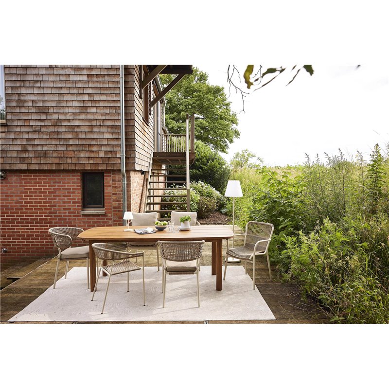 Siena table &agrave; manger extensible en acacia  -  VEBA  - 523402