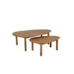 Pebble set de 2 tables d&rsquo;appoint en acacia  -  VEBA  - 524401