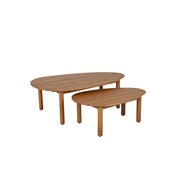 Pebble set de 2 tables d&rsquo;appoint en acacia  -  VEBA  - 524401