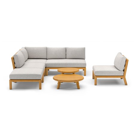 Matera salon de jardin lounge + 2 tables d&rsquo;appoint  -  VEBA  - 586438