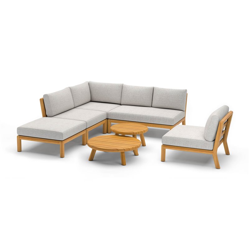 Matera salon de jardin lounge + 2 tables d&rsquo;appoint  -  VEBA  - 586438