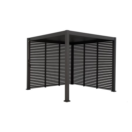Louvre panneau brise-vue &agrave; ventelles horizontales 93cm (pour largeur 300cm)  -  VEBA  - 513431