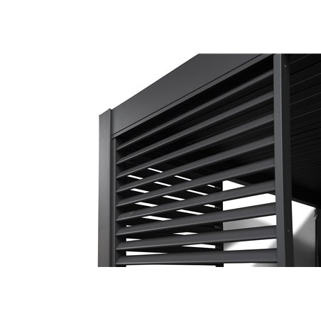 Louvre panneau brise-vue &agrave; ventelles horizontales 93cm (pour largeur 300cm)  -  VEBA  - 513431