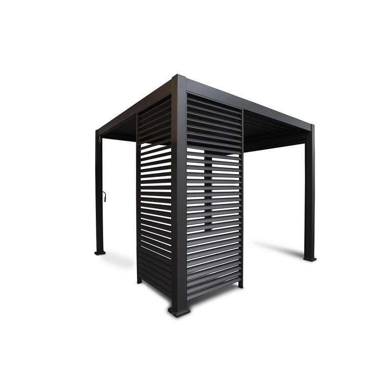Louvre panneau brise-vue &agrave; ventelles horizontales 113cm (pour largeur 360 + 720 cm)  -  VEBA  - 513432