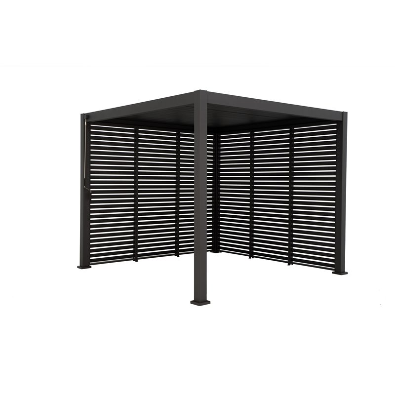 Louvre panneau brise-vue &agrave; ventelles horizontales 113cm (pour largeur 360 + 720 cm)  -  VEBA  - 513432