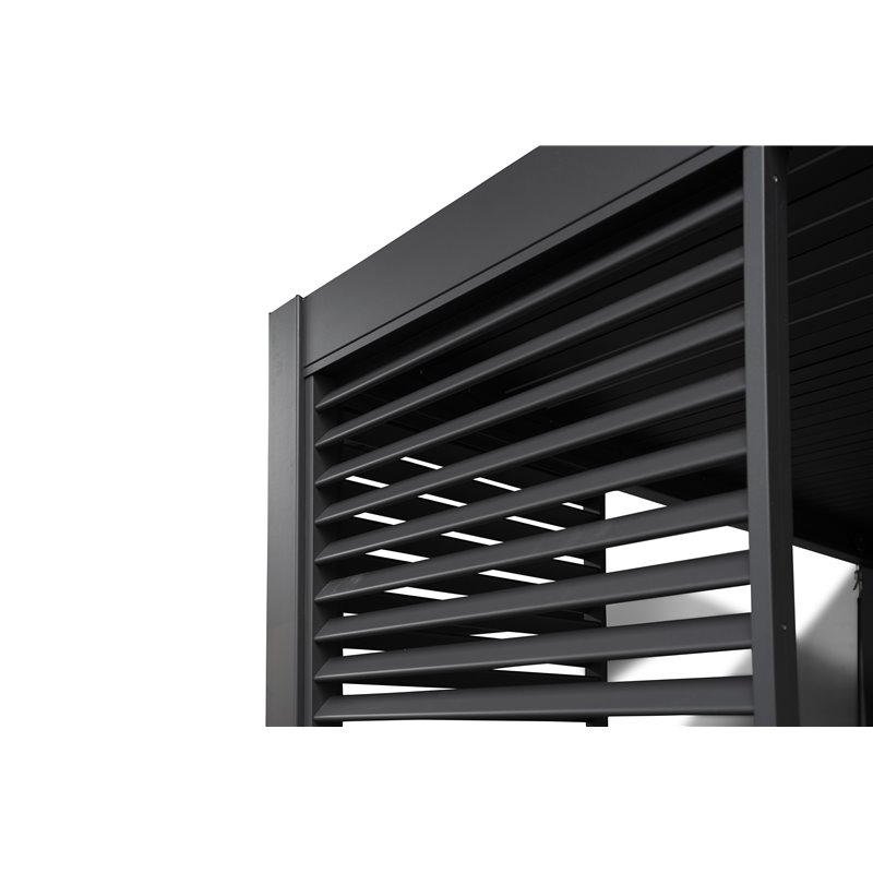 Louvre panneau brise-vue &agrave; ventelles horizontales 113cm (pour largeur 360 + 720 cm)  -  VEBA  - 513432