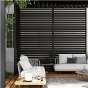 Louvre panneau brise-vue &agrave; ventelles horizontales 113cm (pour largeur 360 + 720 cm)  -  VEBA  - 513432