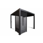 Louvre panneau brise-vue &agrave; ventelles horizontales 123cm (pour largeur 400cm)  -  VEBA  - 513433