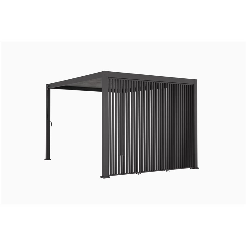 Vertical panneau brise-vue &agrave; ventelles verticales 93 cm (pour largeur 300cm)  -  VEBA  - 514431