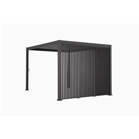 Vertical panneau brise-vue &agrave; ventelles verticales 93 cm (pour largeur 300cm)  -  VEBA  - 514431