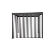 Vertical panneau brise-vue &agrave; ventelles verticales 123 cm (pour largeur 400cm)  -  VEBA  - 514433