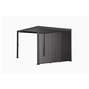 Vertical panneau brise-vue &agrave; ventelles verticales 123 cm (pour largeur 400cm)  -  VEBA  - 514433