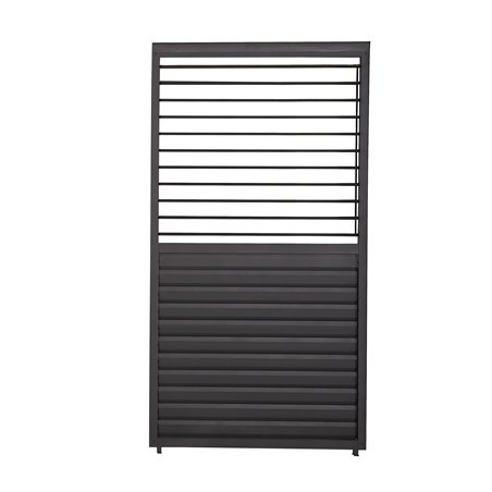 Shutter panneau brise-vue &agrave; ventelles horizontales orientables 113cm (pour largeur 360 + 720 cm)  -  VEBA  - 515432