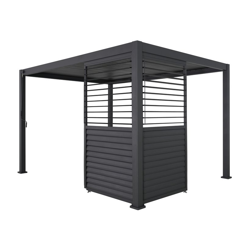 Shutter panneau brise-vue &agrave; ventelles horizontales orientables 113cm (pour largeur 360 + 720 cm)  -  VEBA  - 515432