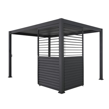 Shutter panneau brise-vue &agrave; ventelles horizontales orientables 113cm (pour largeur 360 + 720 cm)  -  VEBA  - 515432