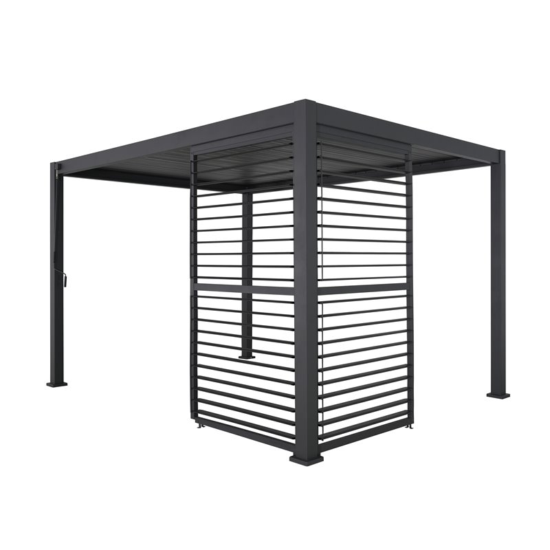 Shutter panneau brise-vue &agrave; ventelles horizontales orientables 113cm (pour largeur 360 + 720 cm)  -  VEBA  - 515432