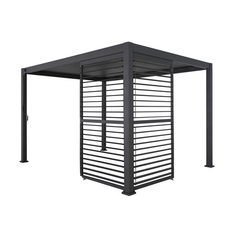 Shutter panneau brise-vue &agrave; ventelles horizontales orientables 113cm (pour largeur 360 + 720 cm)  -  VEBA  - 515432