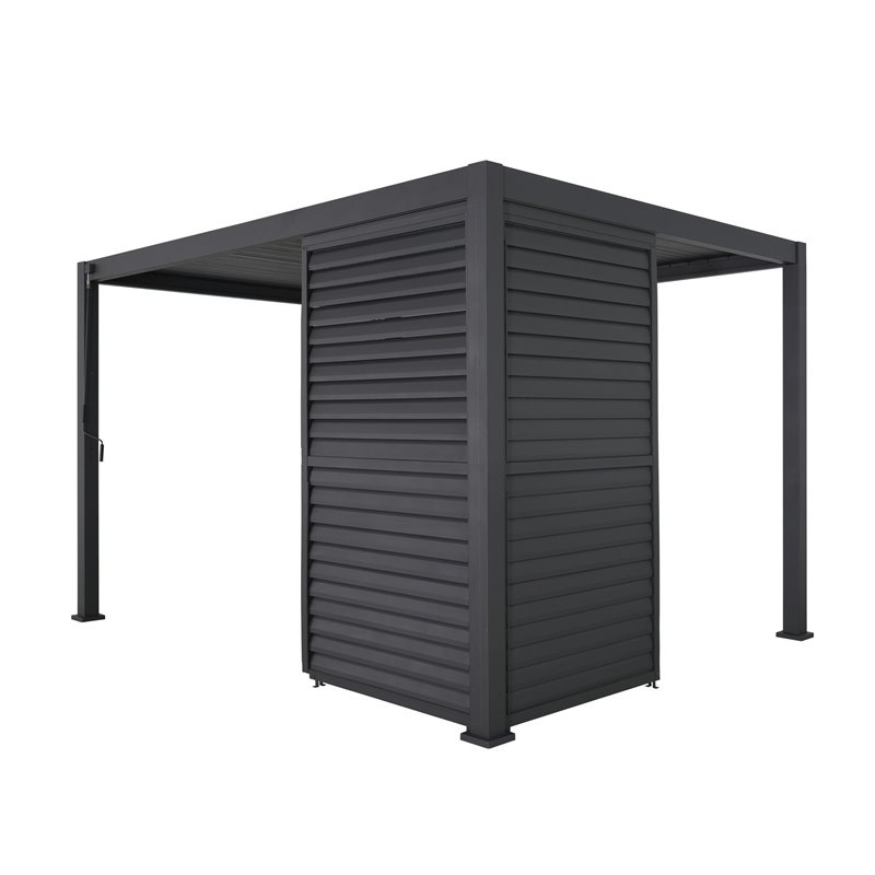 Shutter panneau brise-vue &agrave; ventelles horizontales orientables 113cm (pour largeur 360 + 720 cm)  -  VEBA  - 515432