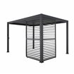 Shutter panneau brise-vue &agrave; ventelles horizontales orientables 123cm (pour largeur 400cm)  -  VEBA  - 515433