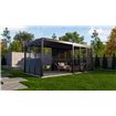 Shutter panneau brise-vue &agrave; ventelles horizontales orientables 123cm (pour largeur 400cm)  -  VEBA  - 515433
