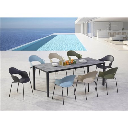 Palazzo table &agrave; rallonge 120/160-200x80  -  VEBA  - 26591250