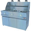 Mechanische gasfriteuse voor professionals 3 ronde tanks