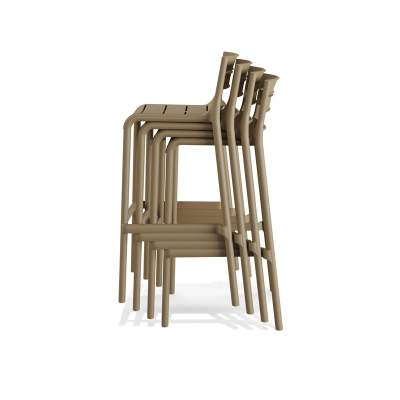 Calor tabouret de bar empilable - Lot de 4 -  VEBA  - 50751