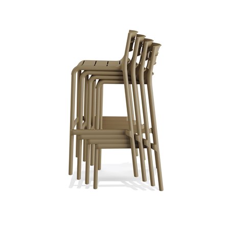 Calor tabouret de bar empilable - Lot de 4 -  VEBA  - 50751