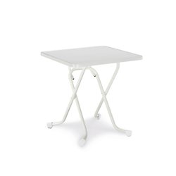 Madrid table pliante carr&eacute;e &agrave; pieds en ciseaux 67x67cm  -  VEBA  - 26527000