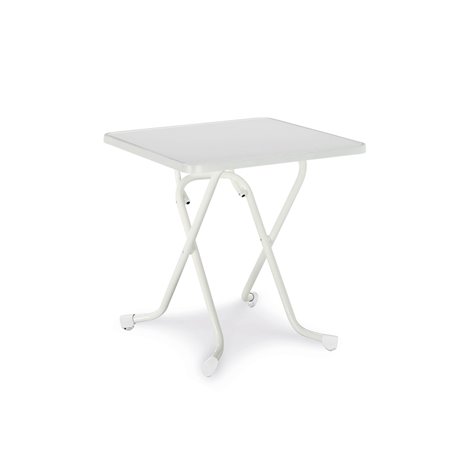 Madrid table pliante carr&eacute;e &agrave; pieds en ciseaux 67x67cm  -  VEBA  - 26527000