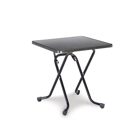 Madrid table pliante carr&eacute;e &agrave; pieds en ciseaux 67x67cm  -  VEBA  - 26527050