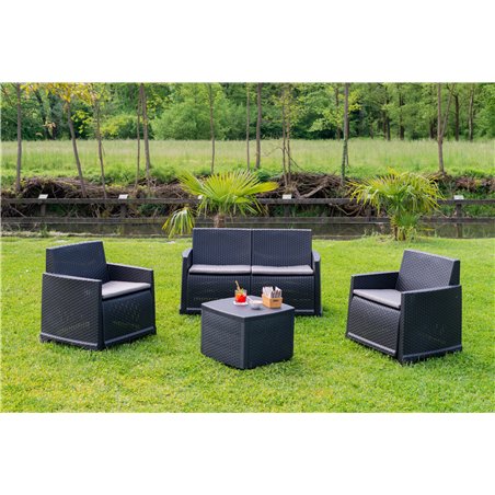 Lamon salon de jardin lounge 4 places  -  VEBA  - 586435