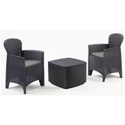 Trente salon de jardin 3-pi&egrave;ces  -  VEBA  - 586433