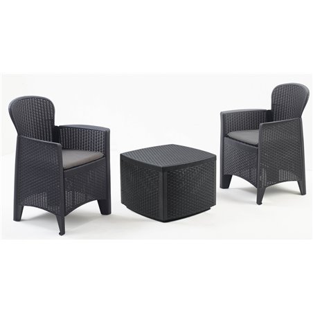 Trente salon de jardin 3-pi&egrave;ces  -  VEBA  - 586433