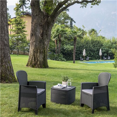 Trente salon de jardin 3-pi&egrave;ces  -  VEBA  - 586433
