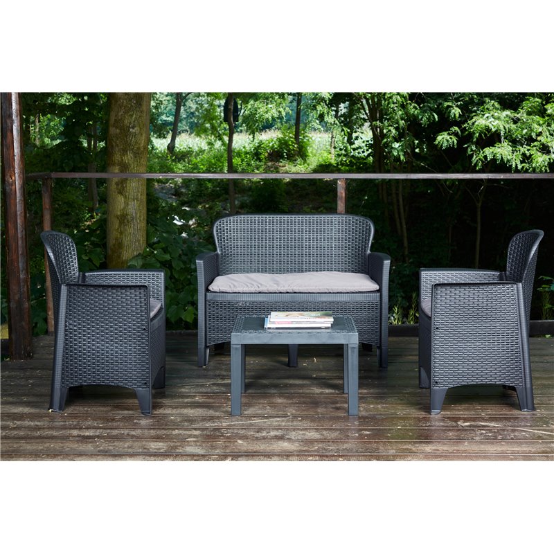 Trente salon de jardin 4-pi&egrave;ces  -  VEBA  - 586434