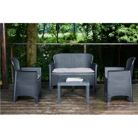 Trente salon de jardin 4-pi&egrave;ces  -  VEBA  - 586434