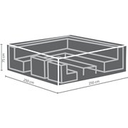 Housse de protection pour salons de jardin de taille moyenne 250x250x75cm  -  VEBA  - 61000036