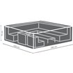 Housse de protection pour salons de jardin de taille moyenne 250x250x75cm  -  VEBA  - 61000036