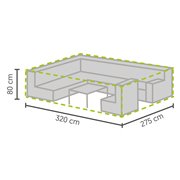 Housse de protection pour salons de jardin de taille XL 320x275x80cm  -  VEBA  - 61000043