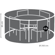 Housse de protection pour salons de jardin de petite taille &Oslash;200x85cm  -  VEBA  - 61000033
