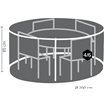 Housse de protection pour salons de jardin de petite taille &Oslash;200x85cm  -  VEBA  - 61000033