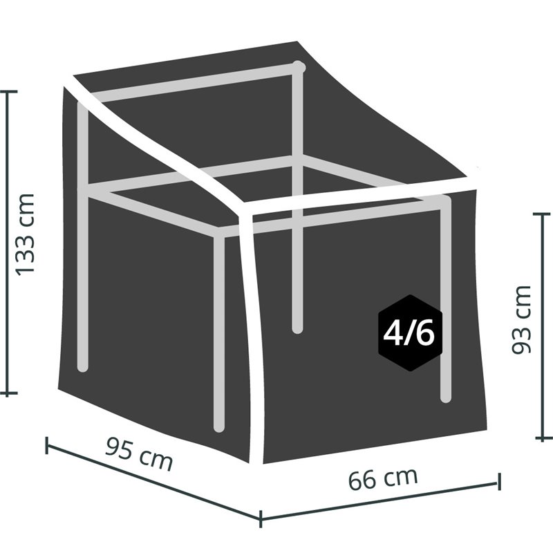 Housse de protection pour chaises 66x95x133/95cm  -  VEBA  - 61000030