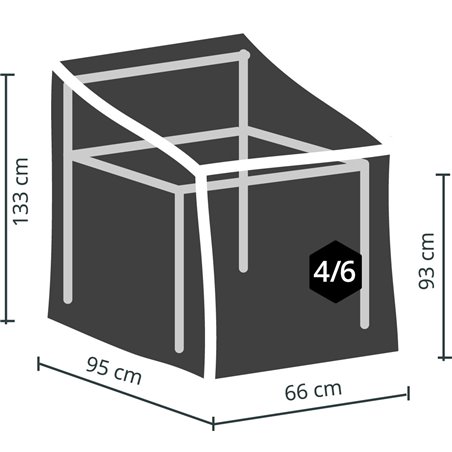 Housse de protection pour chaises 66x95x133/95cm  -  VEBA  - 61000030