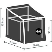 Housse de protection pour chaises 66x95x133/95cm  -  VEBA  - 61000030