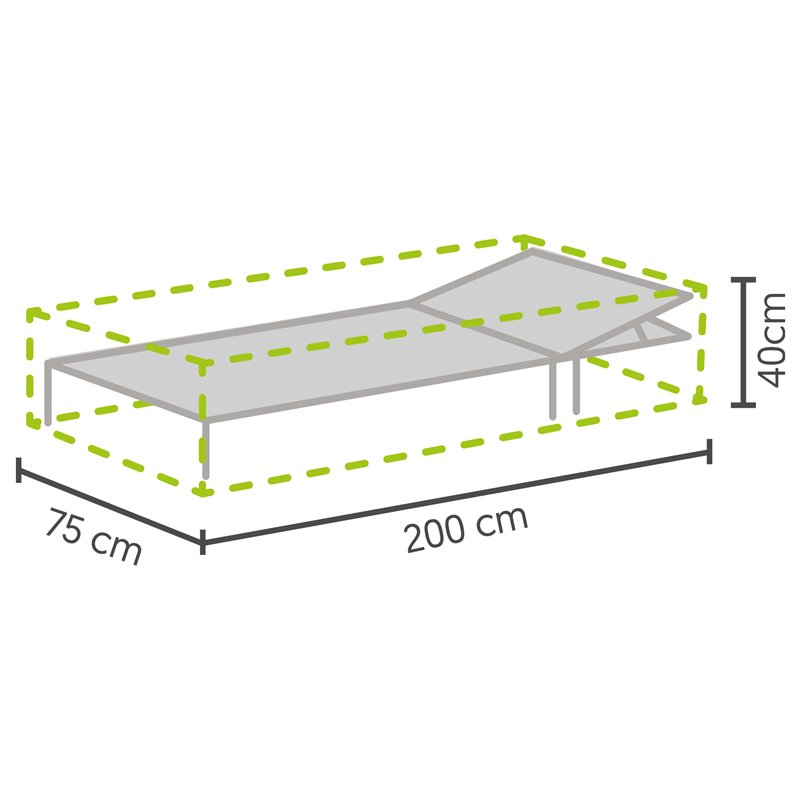 Housse de protection pour transats 200x75x40cm  -  VEBA  - 61000045