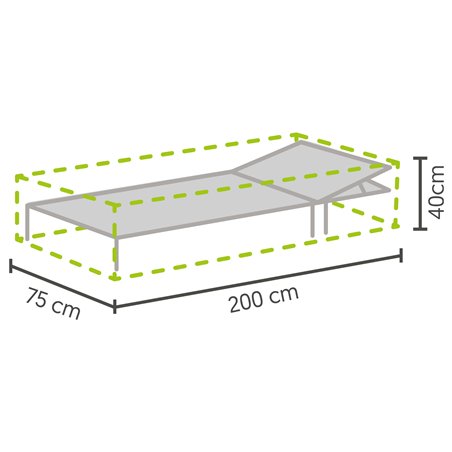 Housse de protection pour transats 200x75x40cm  -  VEBA  - 61000045