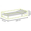 Housse de protection pour transats 200x75x40cm  -  VEBA  - 61000045